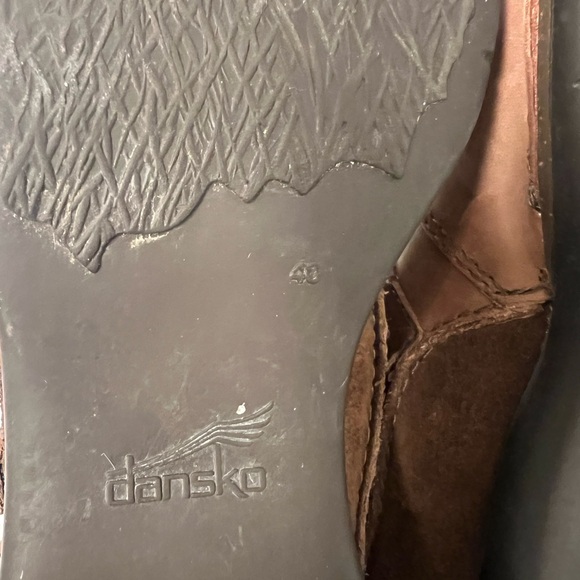 Dansko women’s Tan Leather Double Strap Loafers - Picture 7 of 8